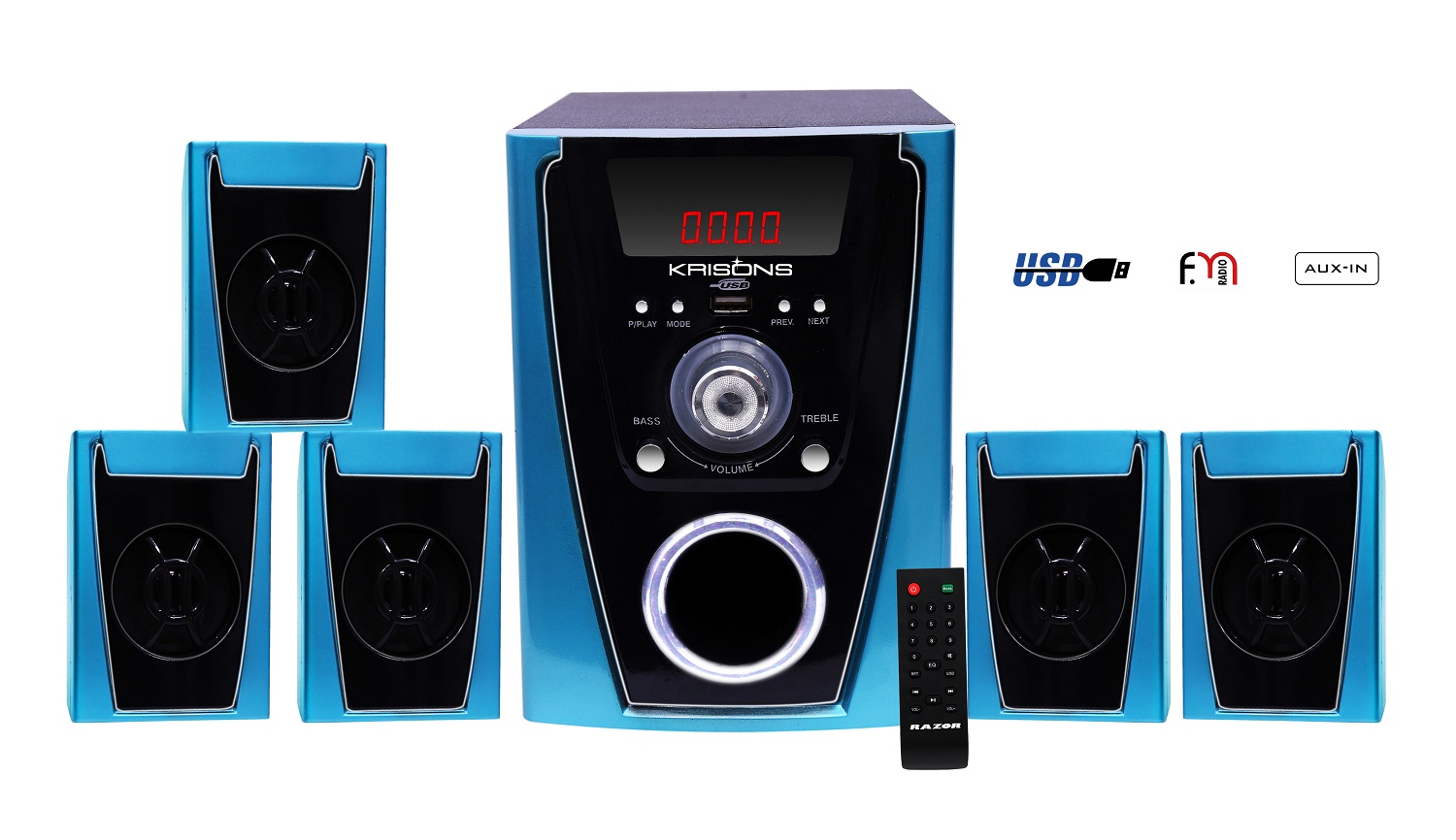 krisons 5.1 bluetooth multimedia speaker